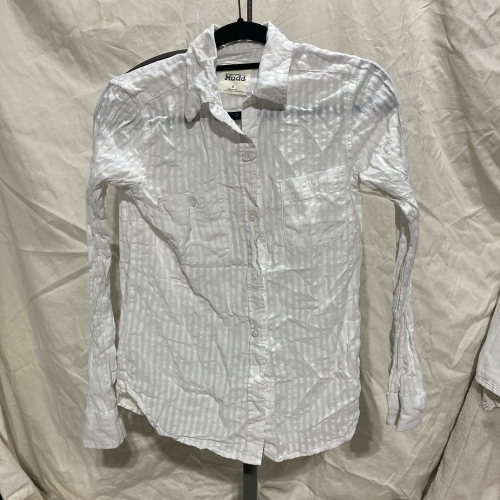 Mudd size S white long sleeve button up shirt